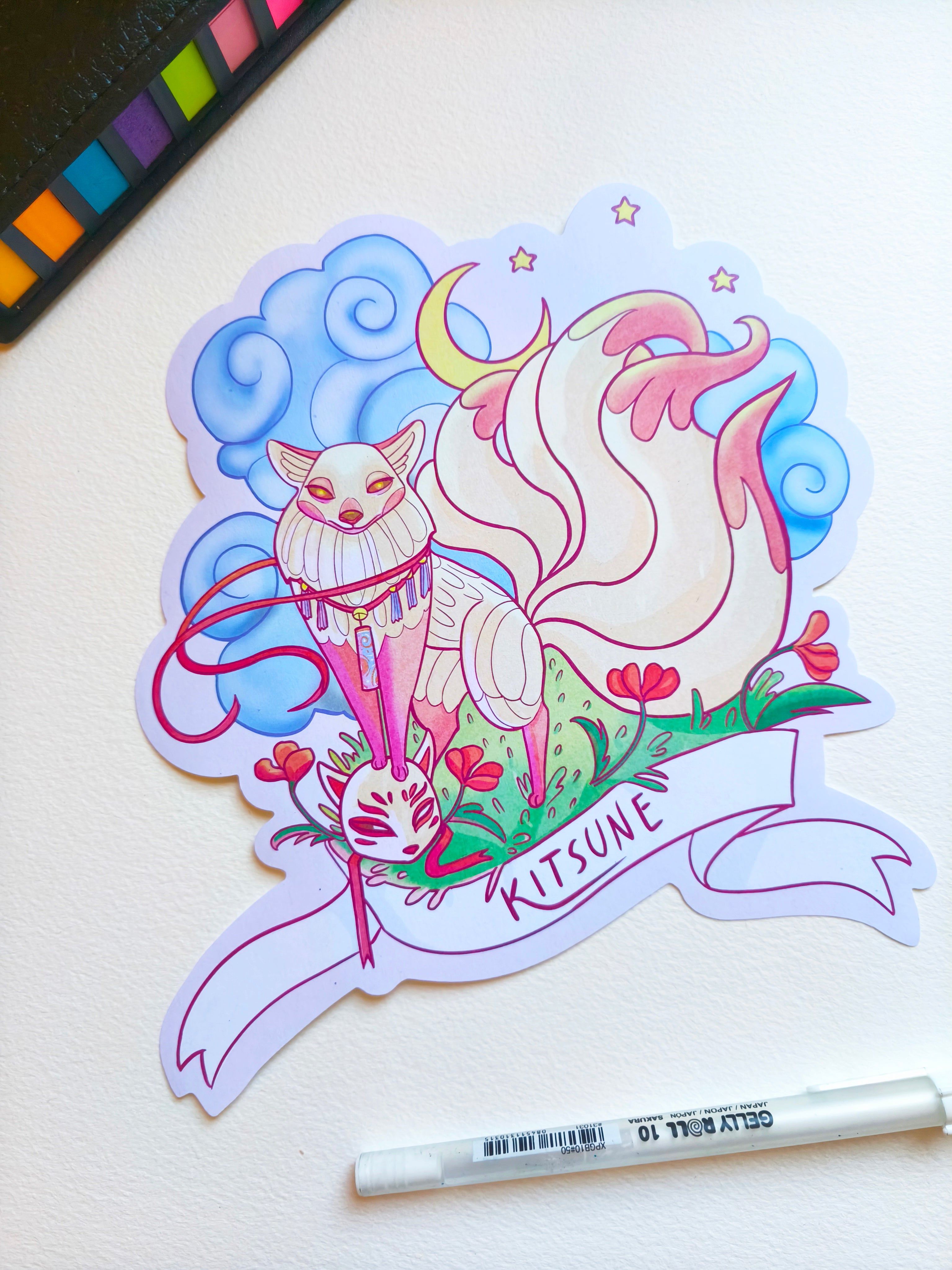 Kitsune Big Sticker