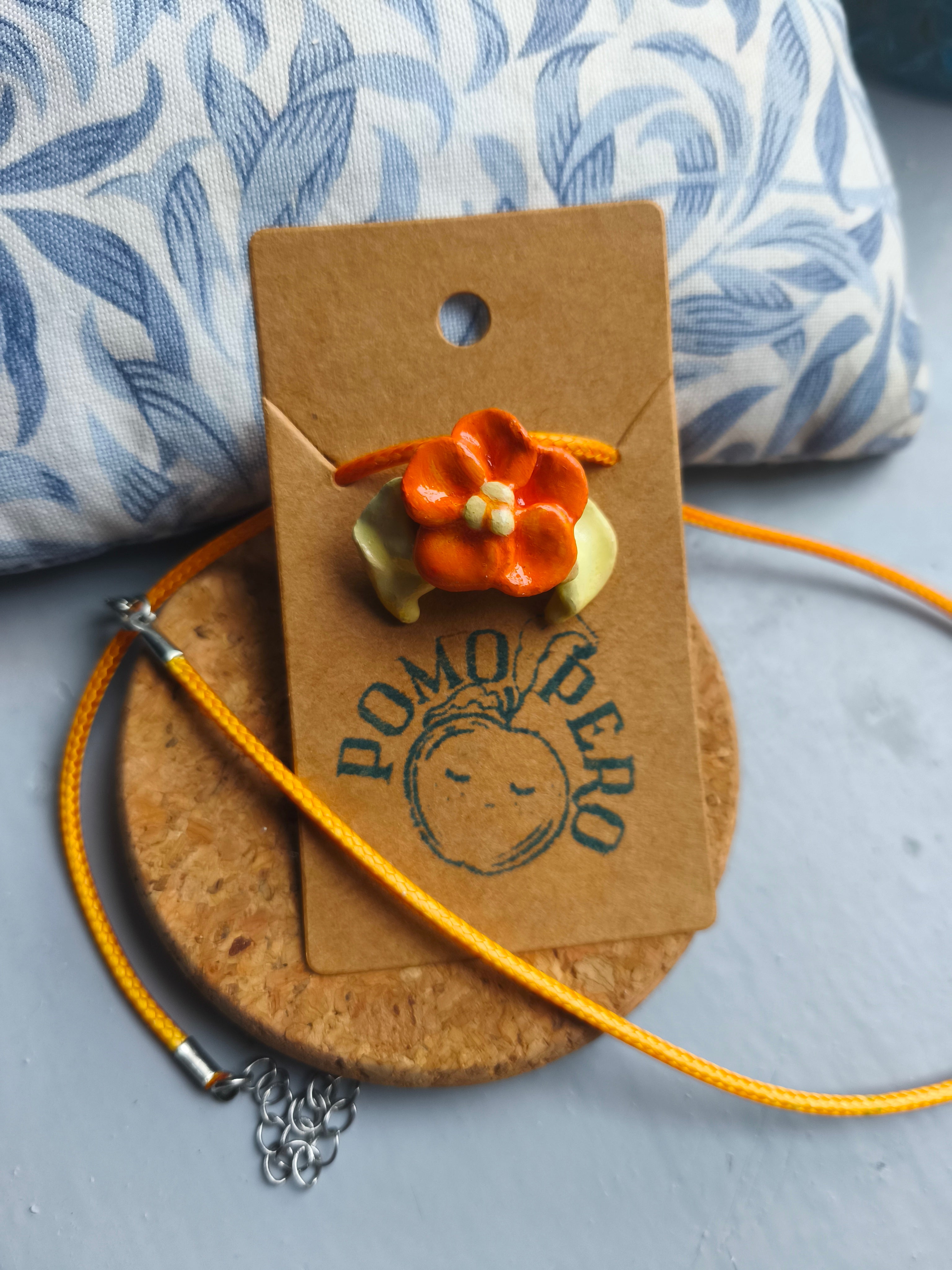 Yellow flower necklace